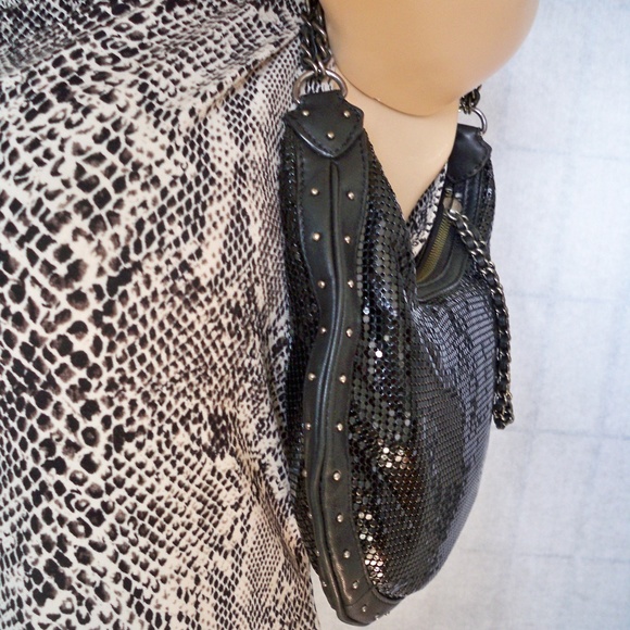 MICHAEL KORS Small Black Sequined Evening Shoulder - Picture 3 of 7